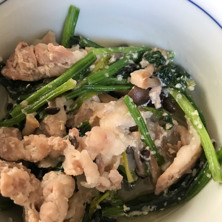 豚肉とほうれん草の塩麹炒め